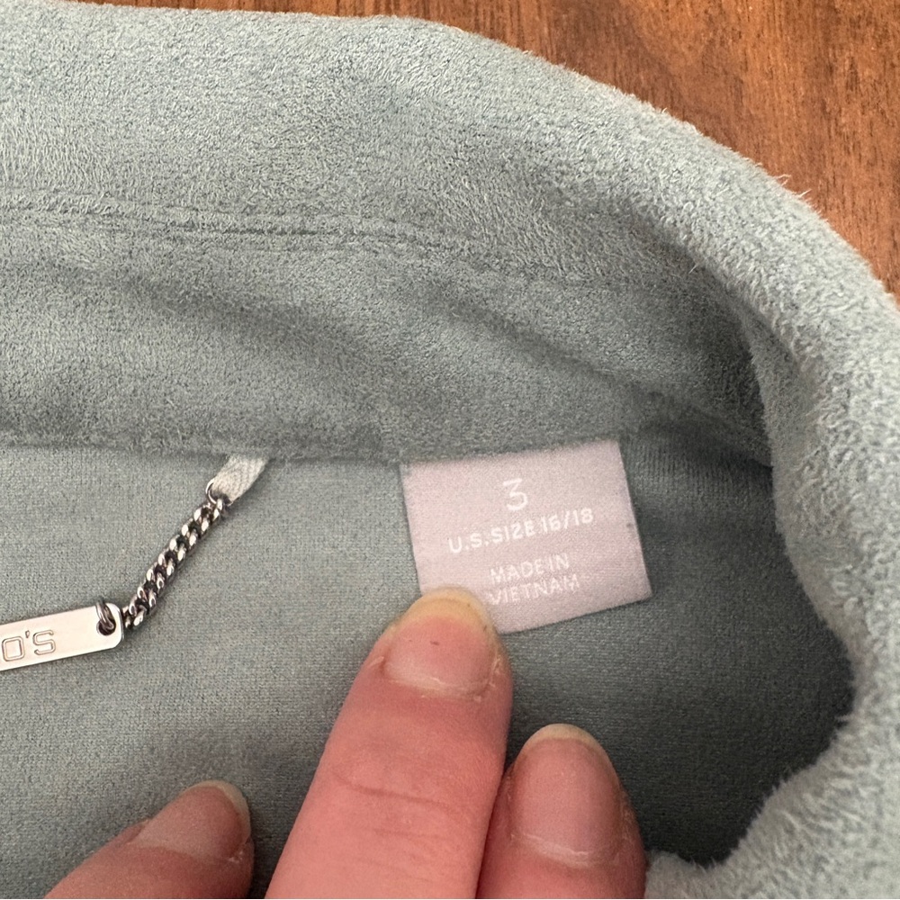 Chico's Light Blue Button-Down Jacket - image 5